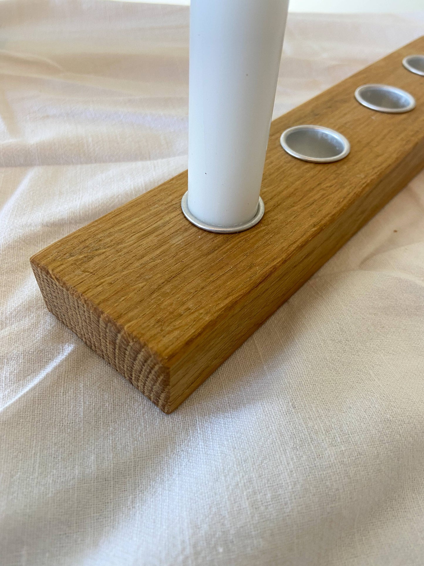 Handmade Oak Candle Holder