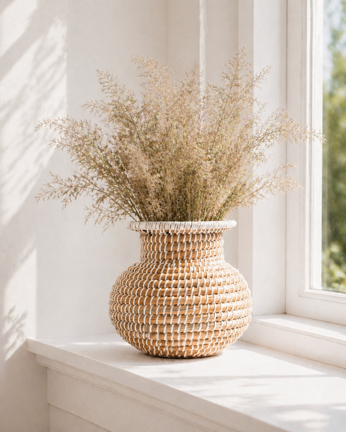 Natural Woven Seagrass Vase