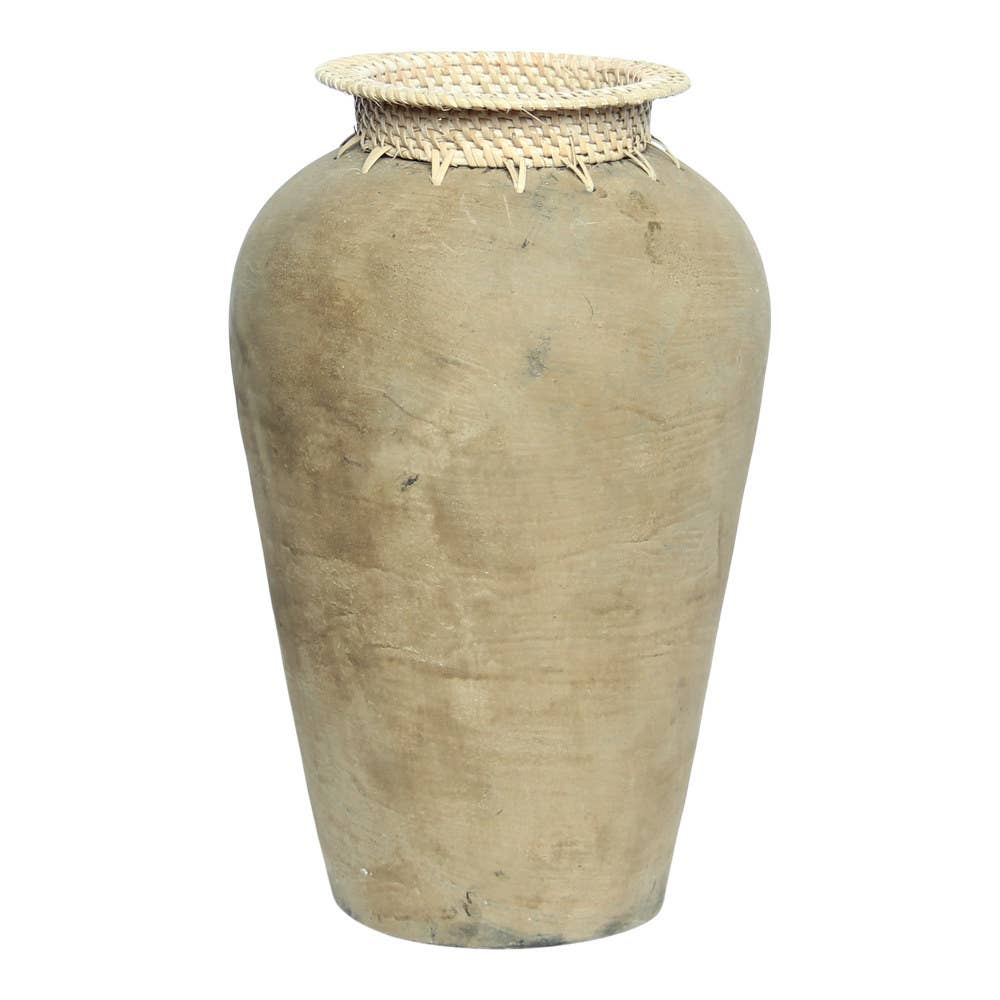Tall Earthenware Vase