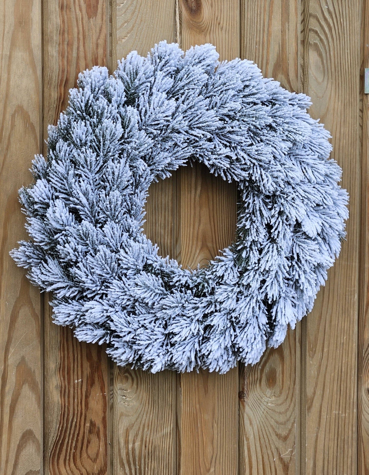 Artificial Snow Covered Christmas Wreath