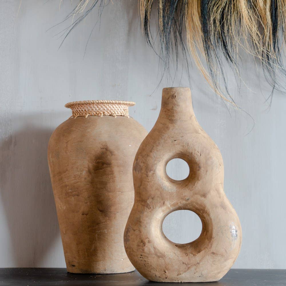 Tall Earthenware Vase