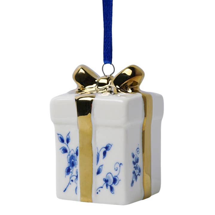 Delft Blue Christmas Gift Ornament
