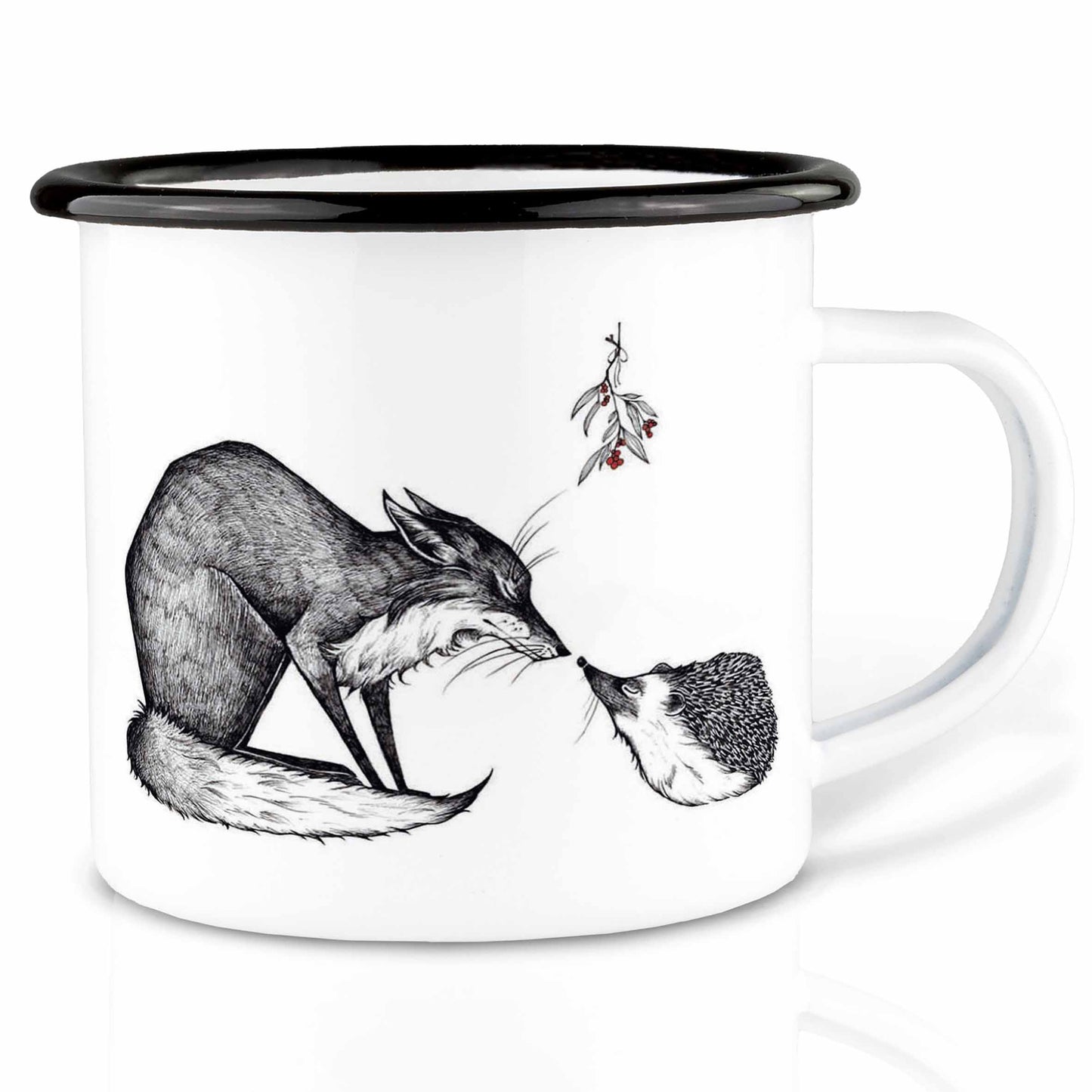 Enamel Mug - Fox & Hedgehog