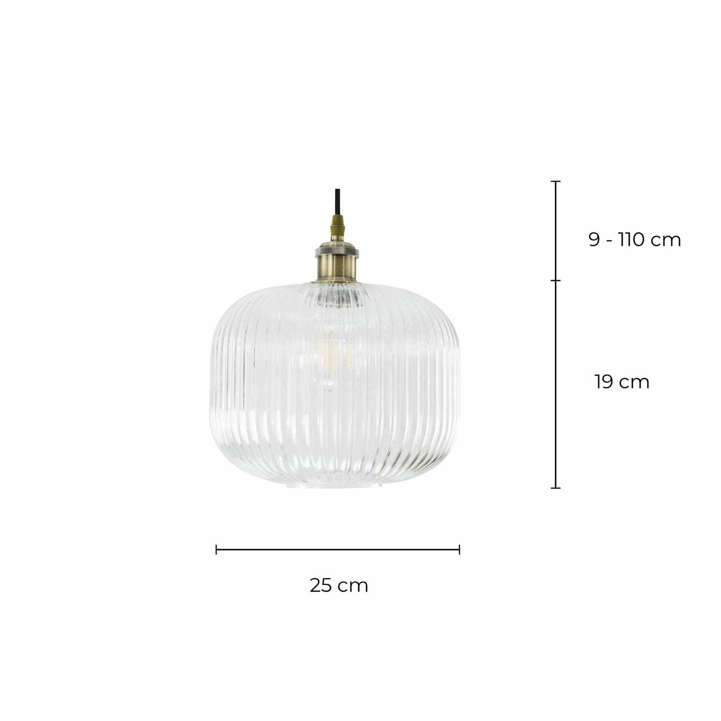 Chavane Striated Glass Suspension