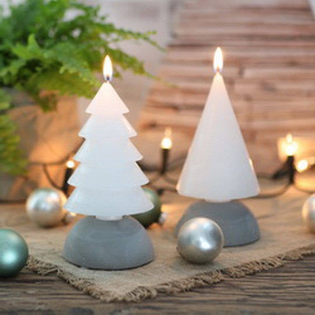 Tree Candle - White