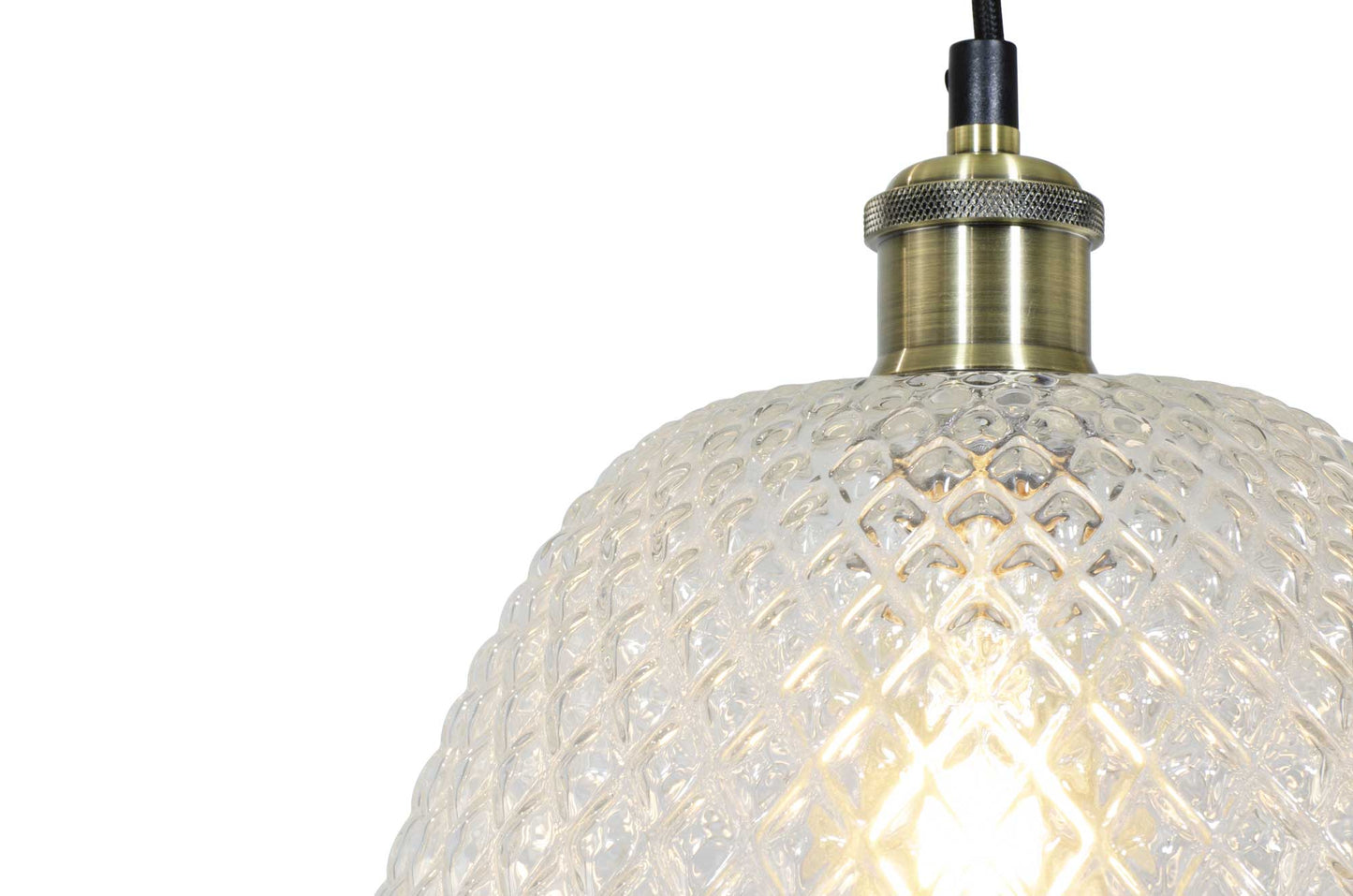 Textured Clear Glass Pendant - Genura