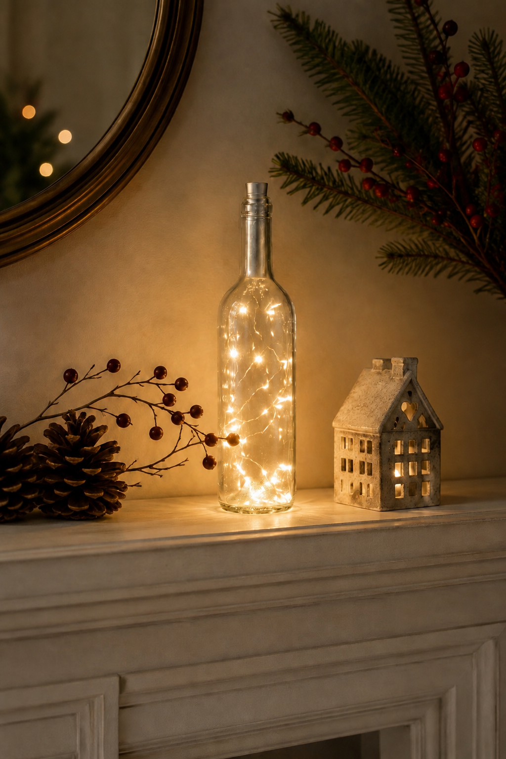 Decorative LED Glass Bottle