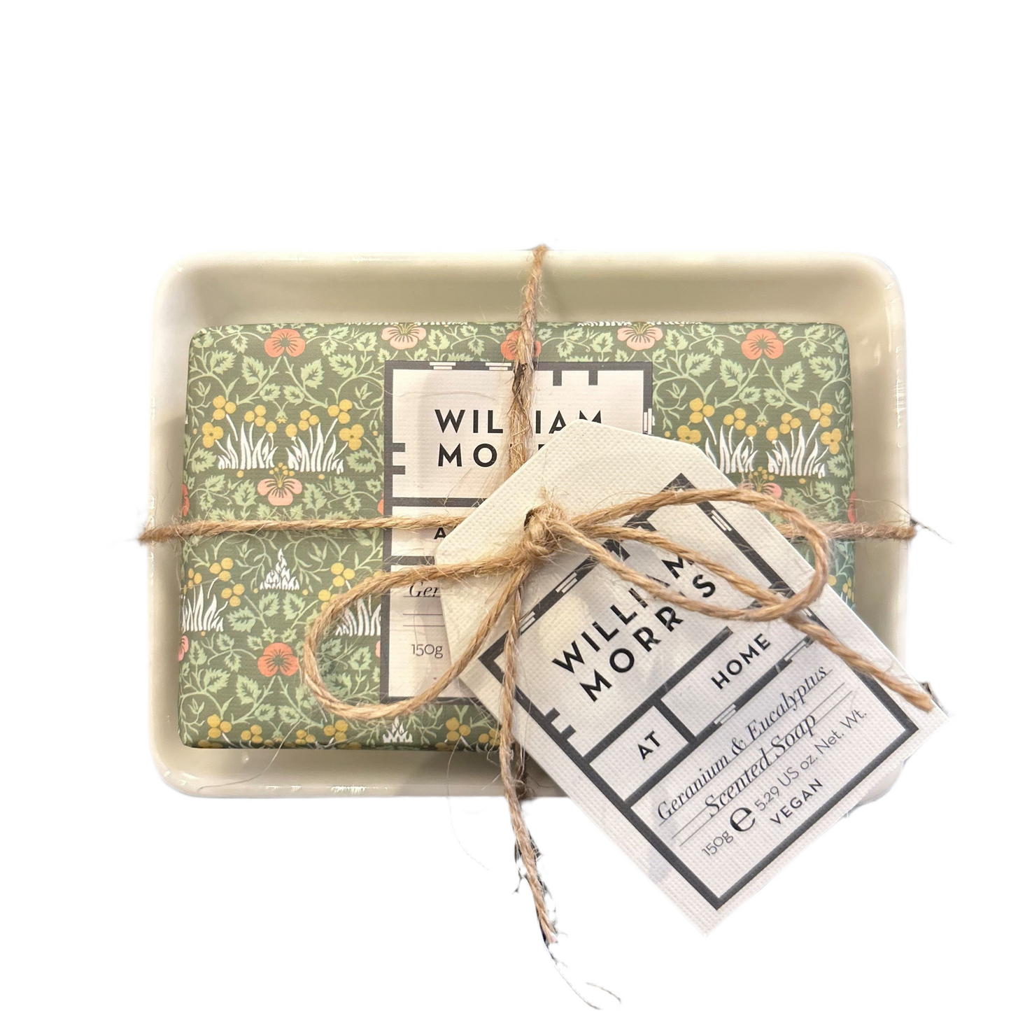 W. Morris Soap Set With Ceramic Dish