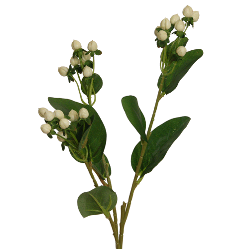 Faux White Hypericum Stems - 67 cm