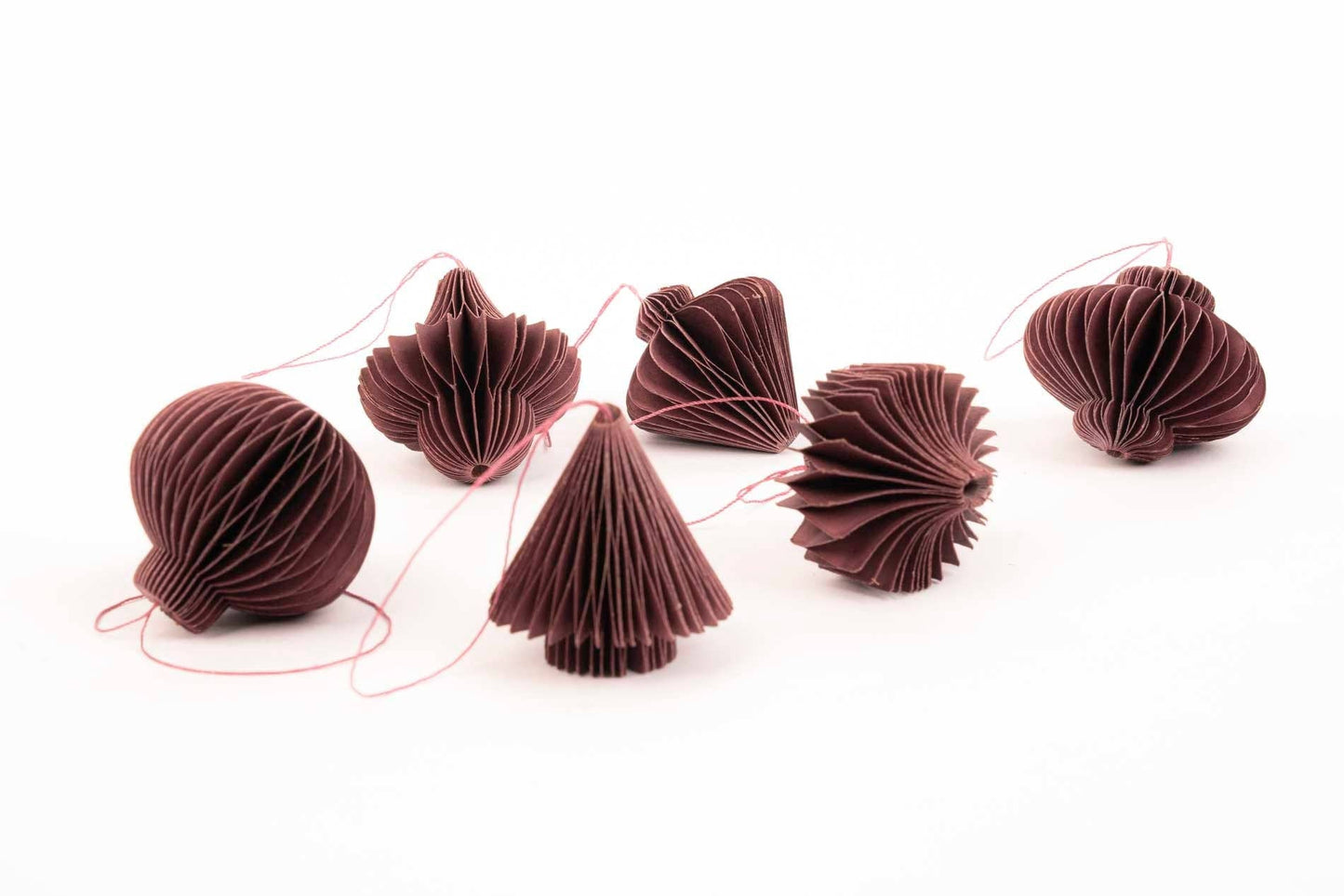 Hanging Honeycomb Paper Ornaments - Set of 6