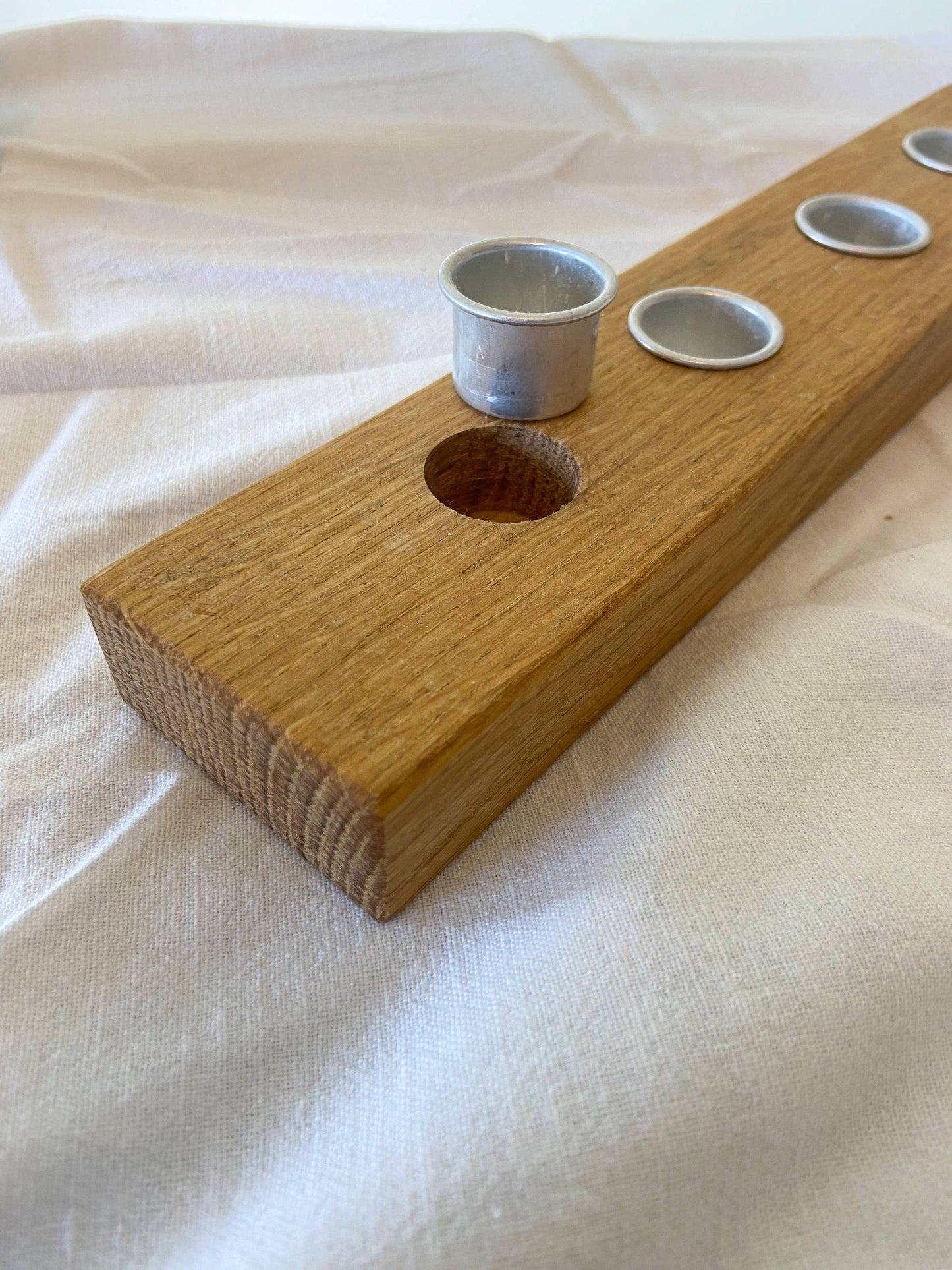 Handmade Oak Candle Holder