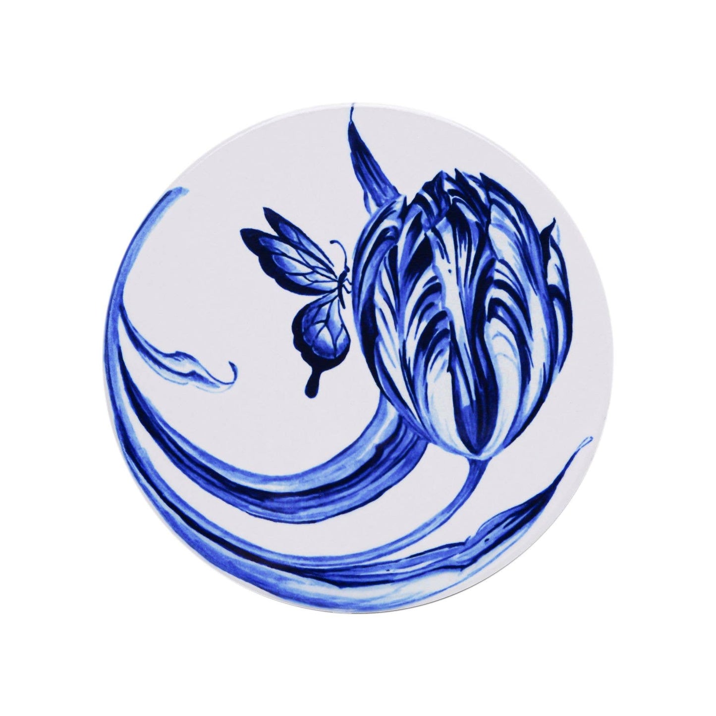 Delft Blue Cheerful Tulips Coaster Set - Set of 4