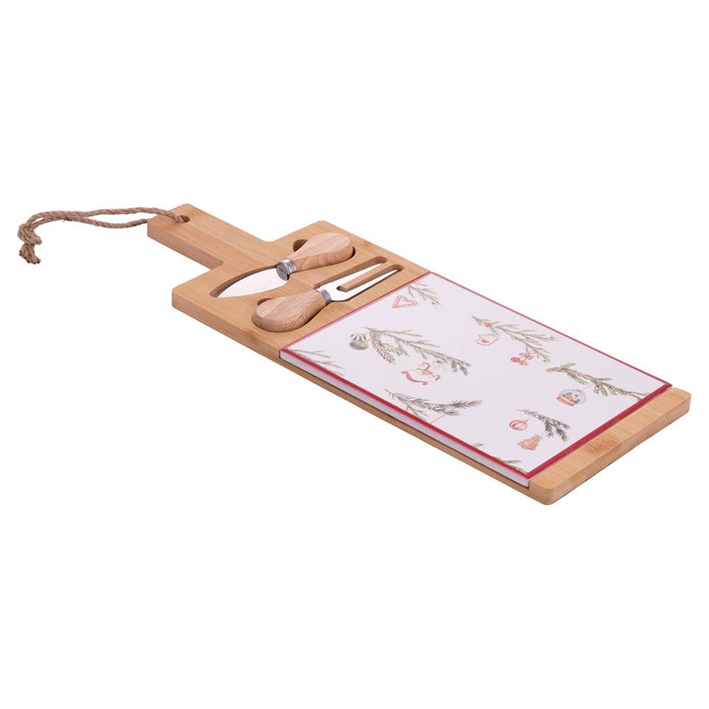 Christmas Cheese Board & Knife Set - 3 Designs