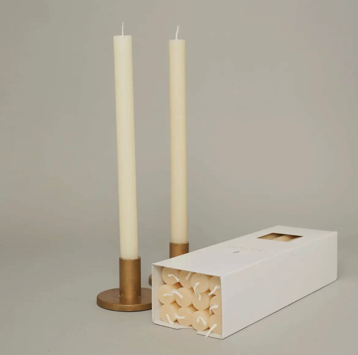 Set Of Two Dinner Candles - Various Colours