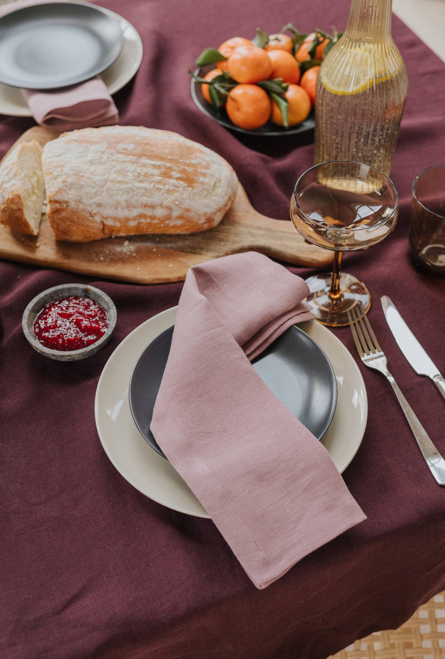 Woodrose Linen Napkin - Set Of 2