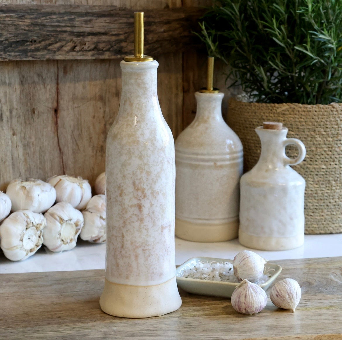 Stoneware Oil Bottle