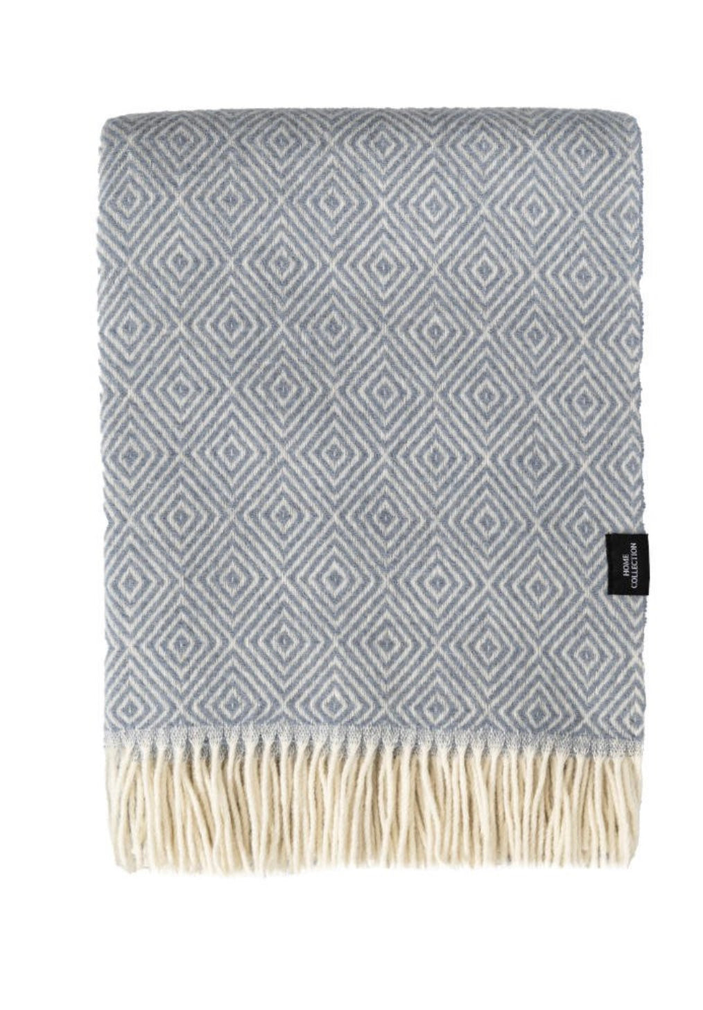 Wool Throw - Light Blue