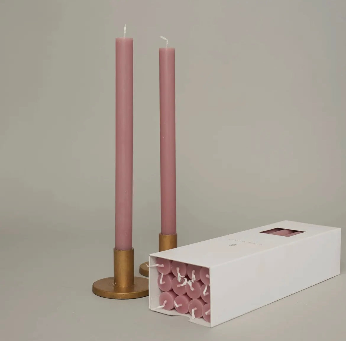 Set Of Two Dinner Candles - Various Colours