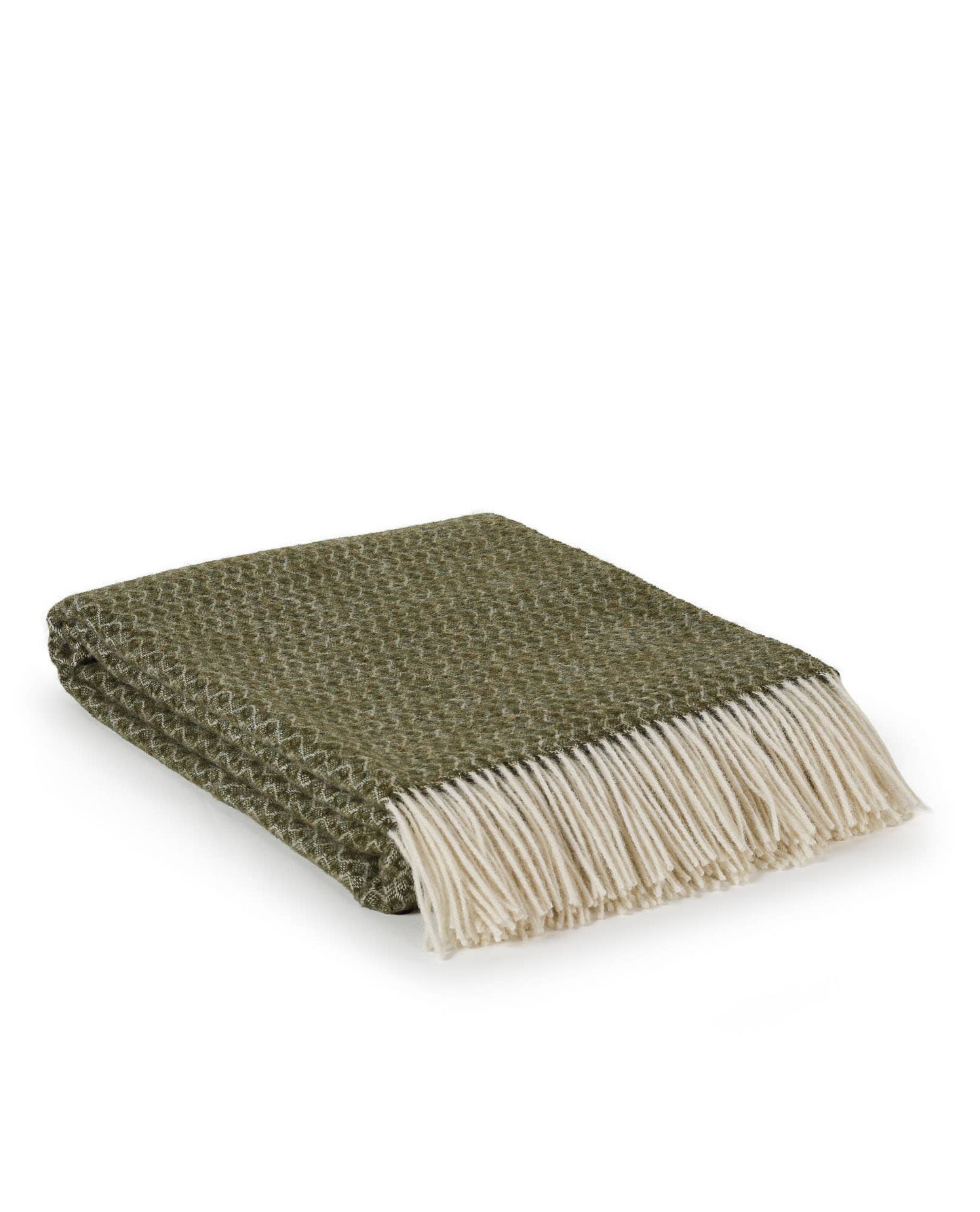 Wool Throw Blanket - Bonbon Olive