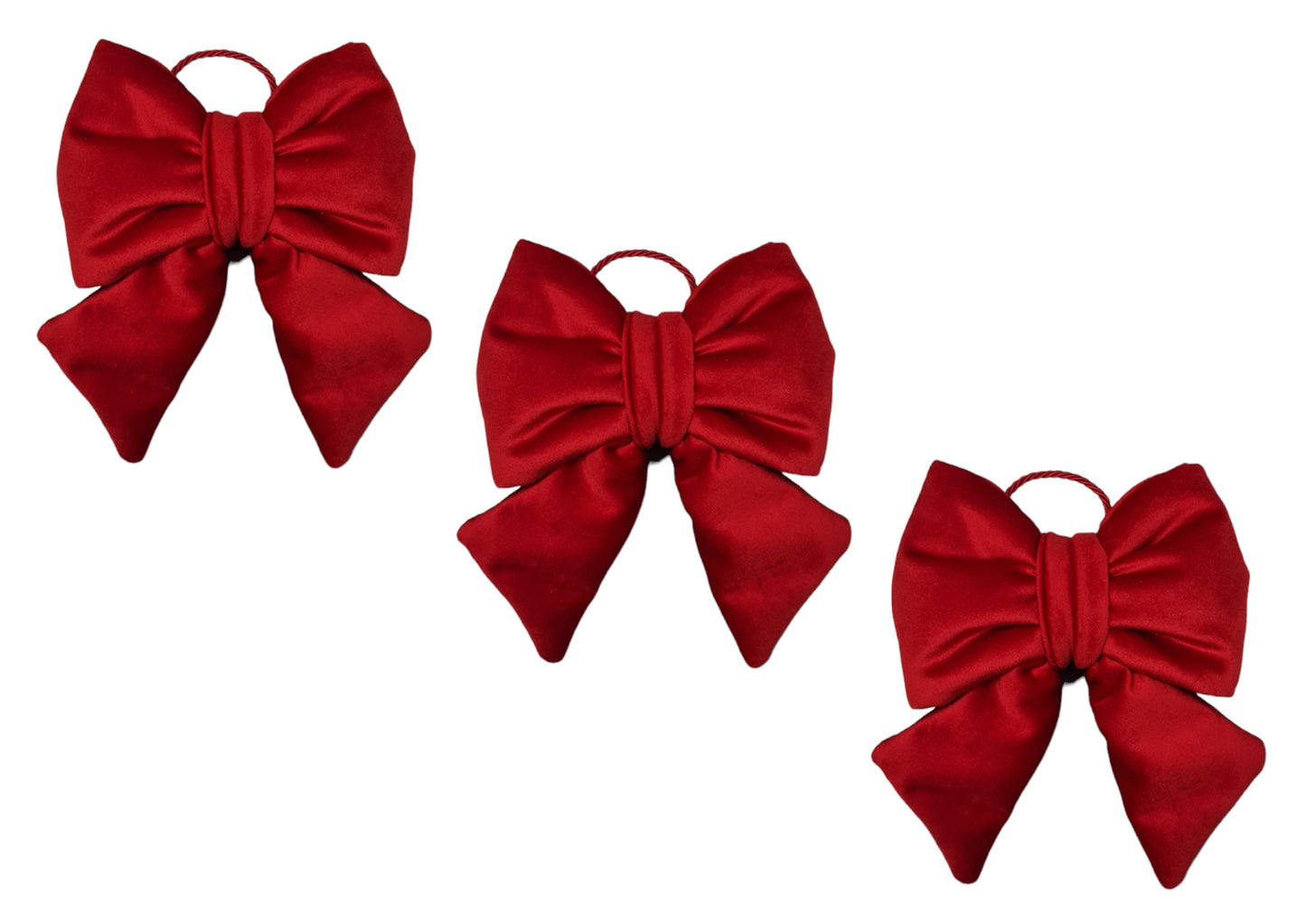 Handmade Padded Velvet Bows 3 Colours