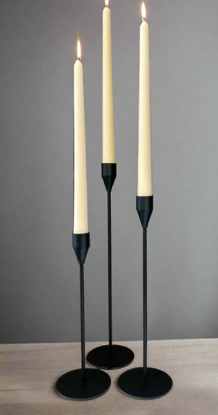 Black Candle Holder Set