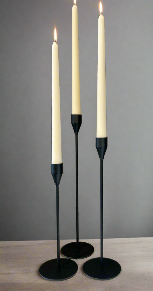 Black Candle Holder Set