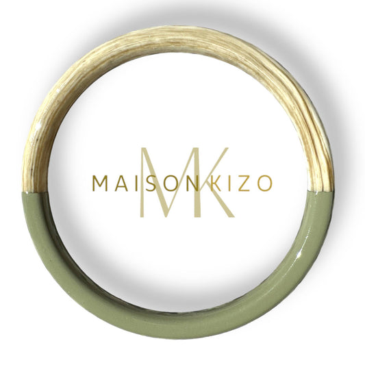 Lacquered Bangle in Khaki