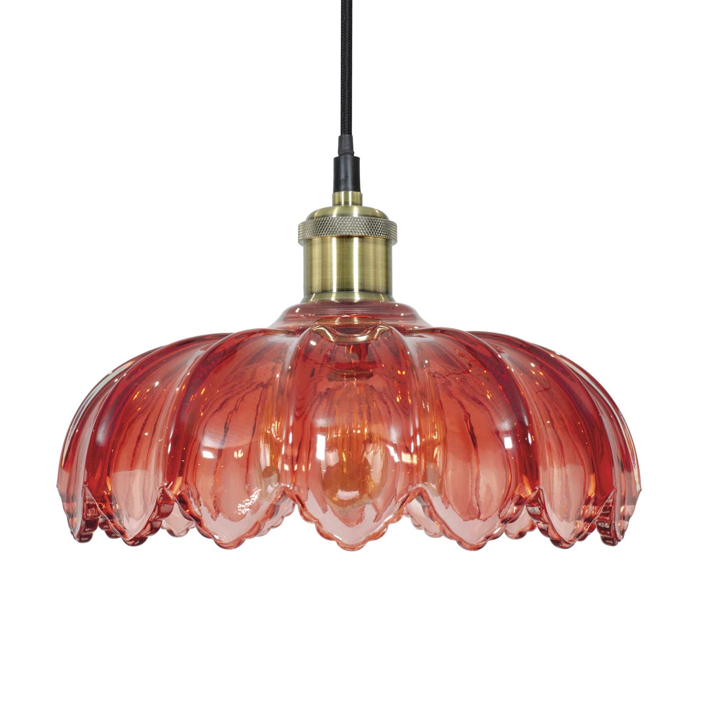 Pétale Coloured Glass Suspension: Green