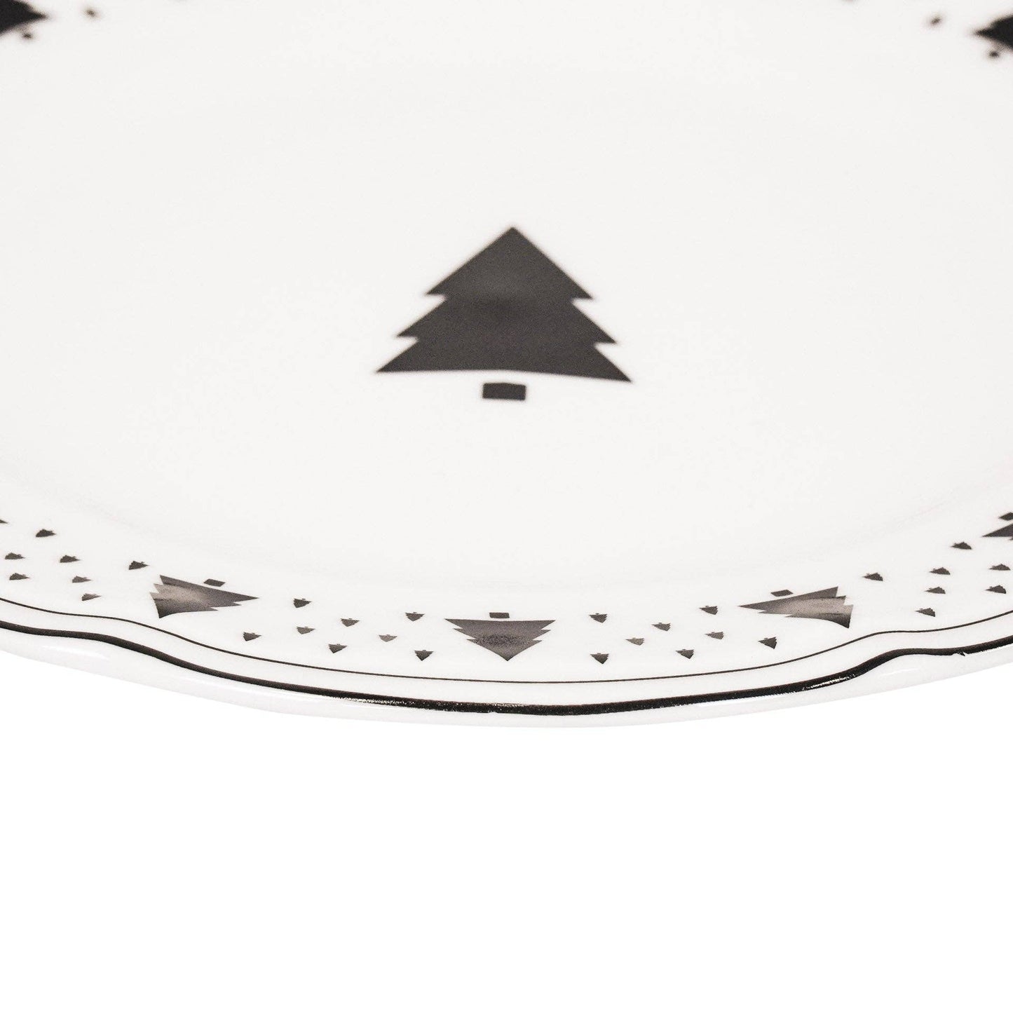 Christmas Tree Dessert Plates  - Set of 4
