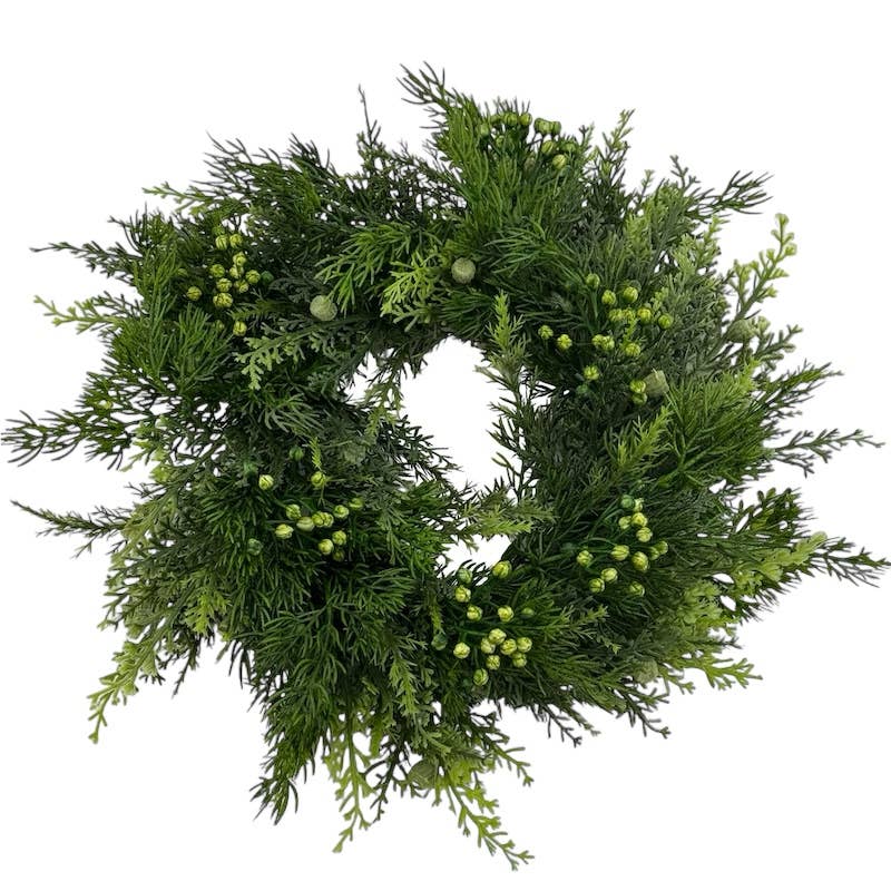 Thuja Wreath With Green Berries