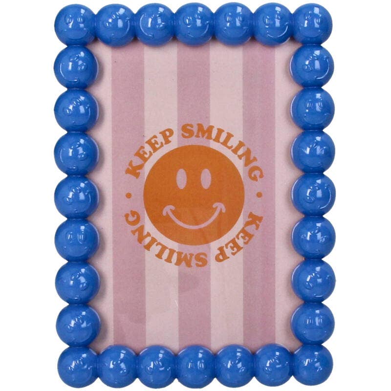 Blue Beaded Photo Frame