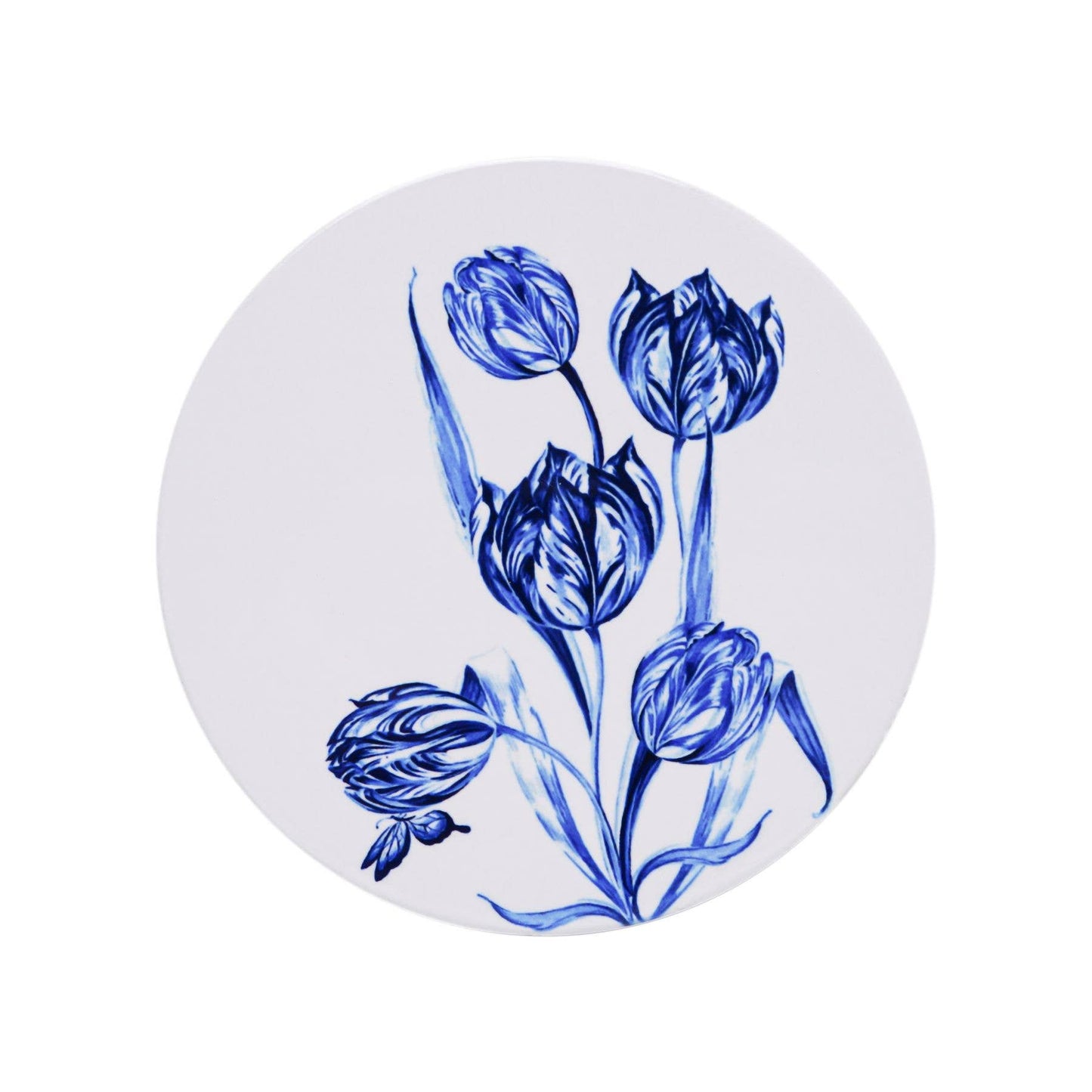 Delft Blue Cheerful Tulips Coaster Set - Set of 4
