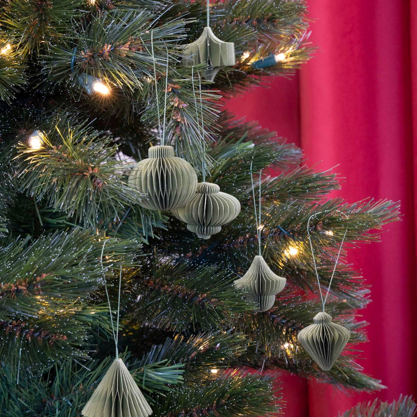 Hanging Honeycomb Paper Ornaments - Set of 6