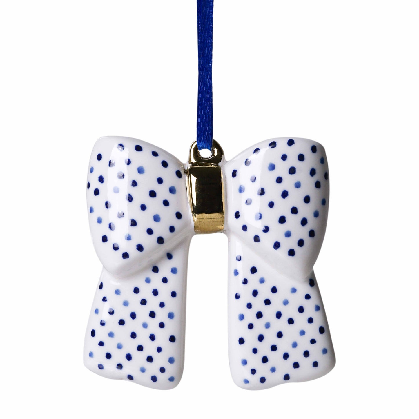 Delft Blue Christmas Ornament Bow