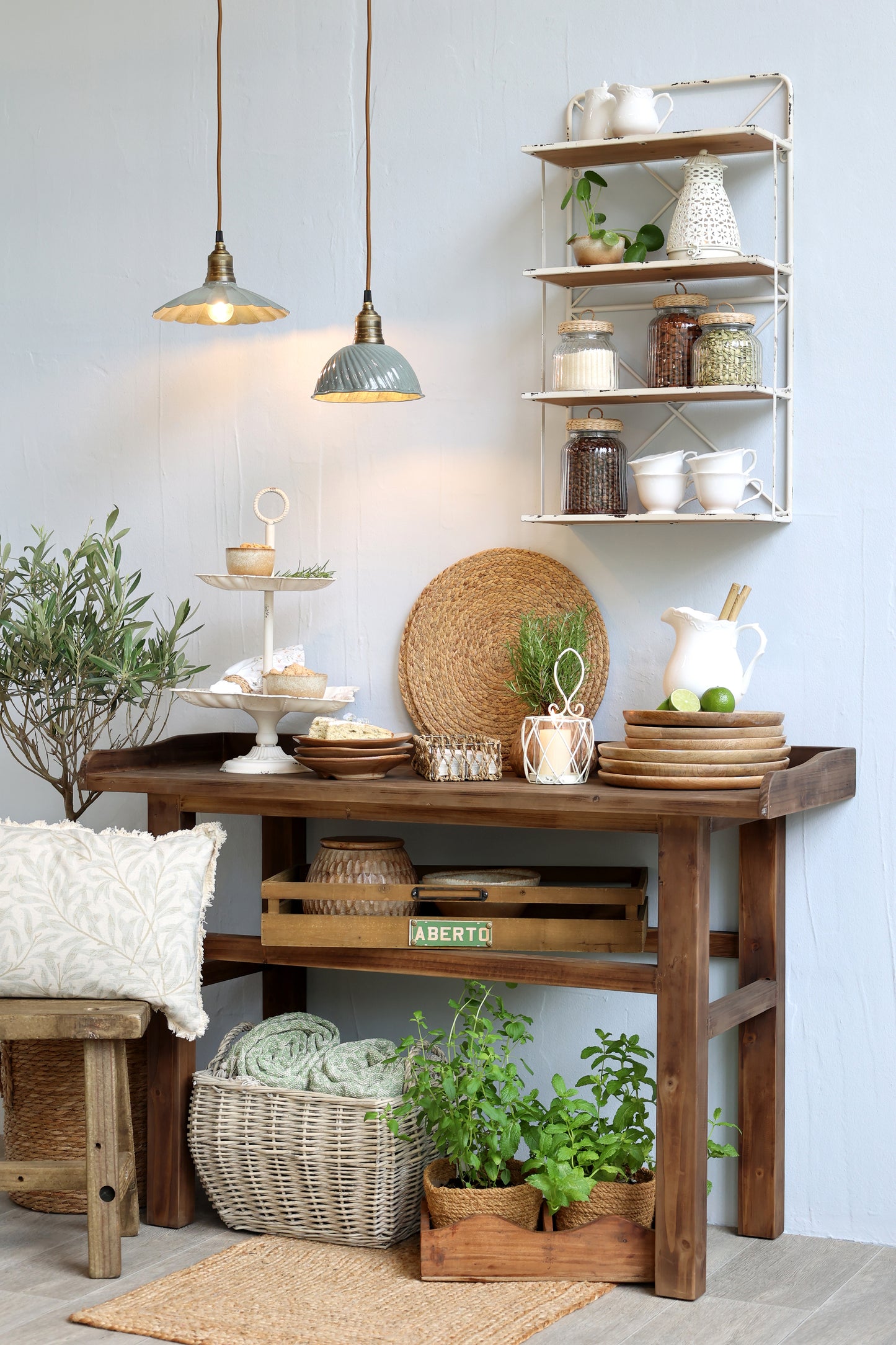 Lunel Pendant Lamp – Soft Sage Enamel