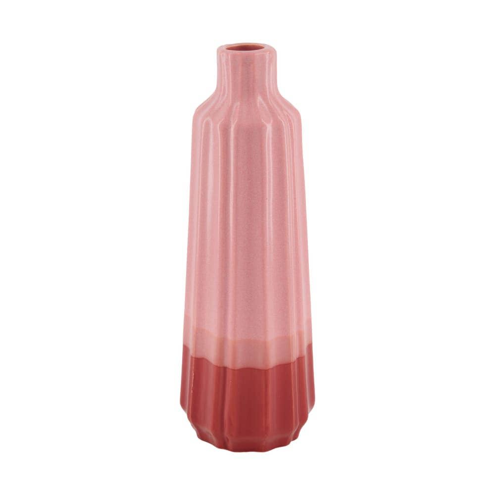 Pink & Red Ceramic Vase