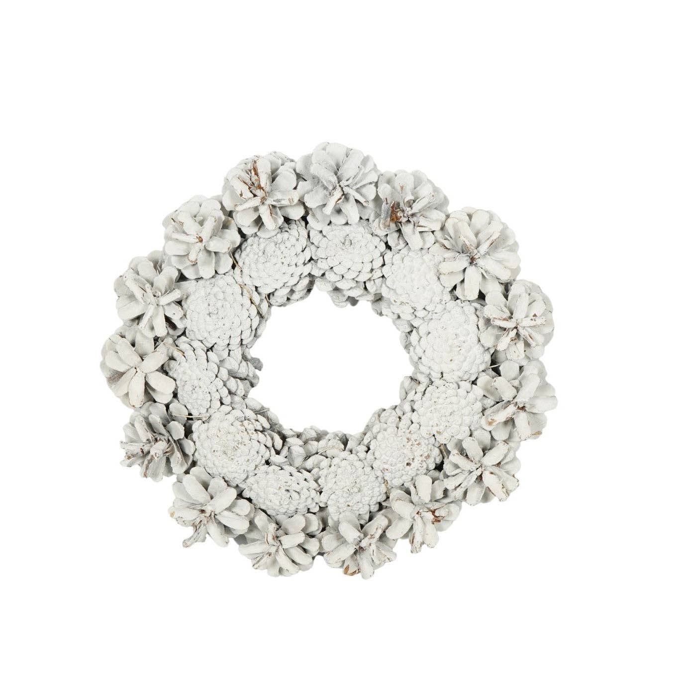 Whitewash Pinecone Wreath