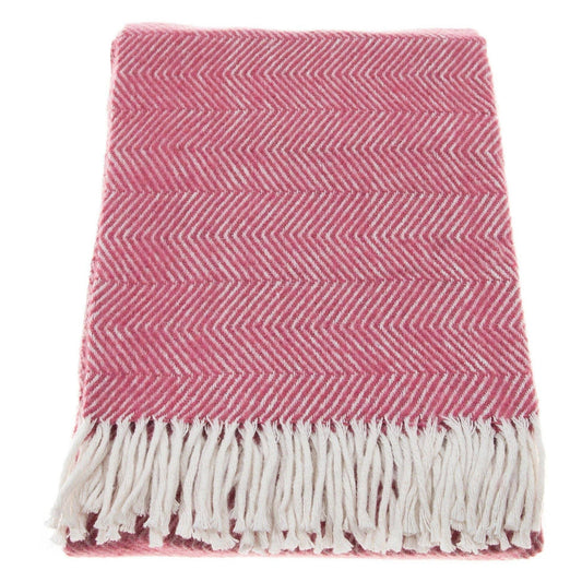 Herringbone Throw Blanket - Powder