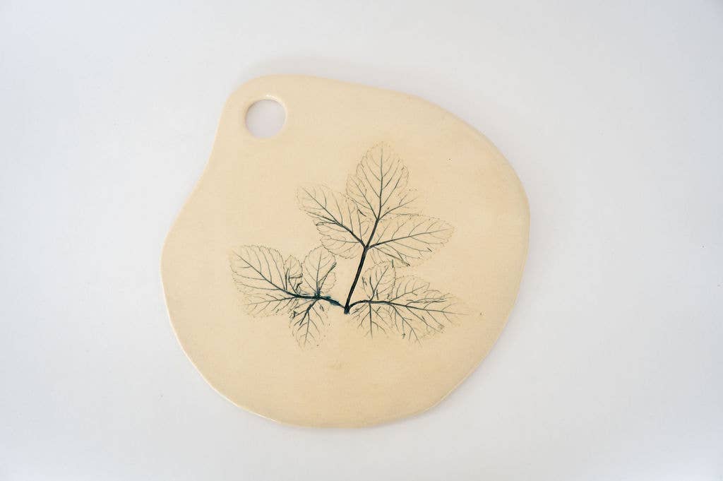 Handmade Round Ceramic Serving Board