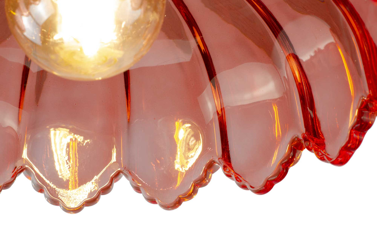 Pétale Coloured Glass Suspension: Green