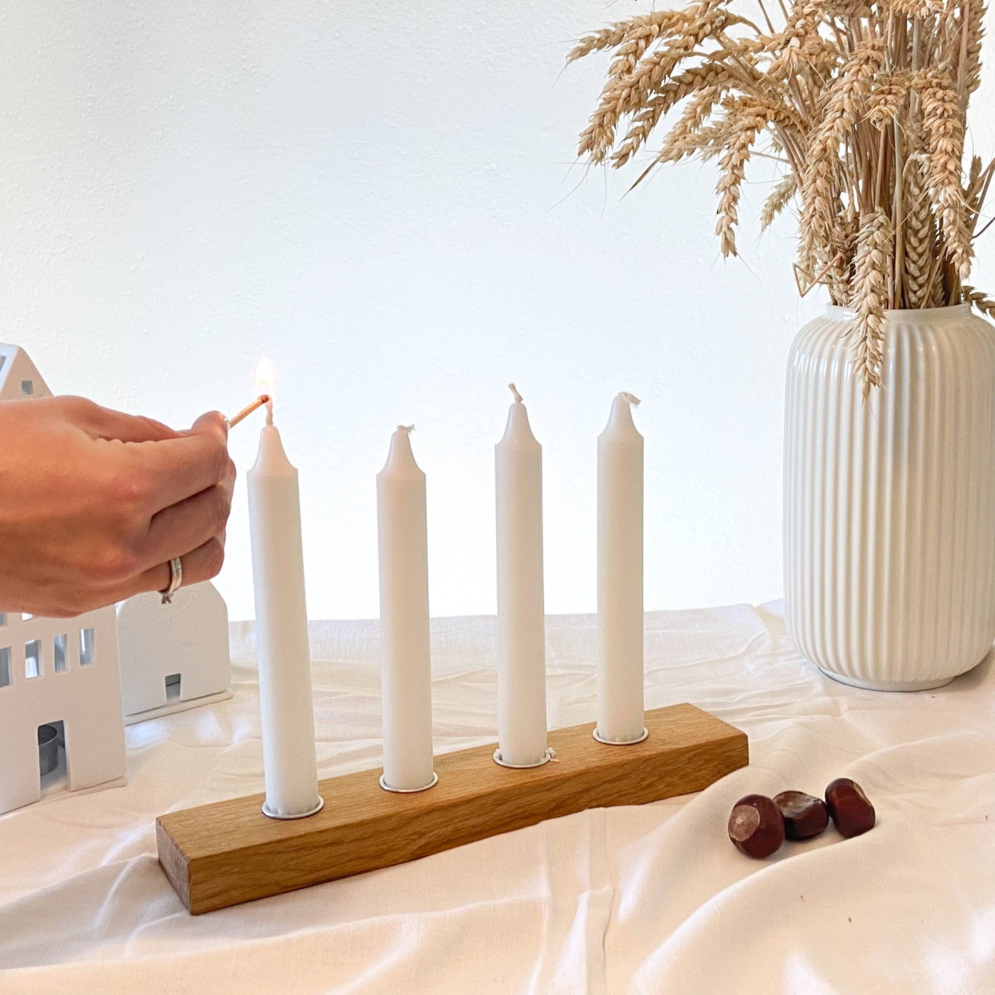 Handmade Oak Candle Holder