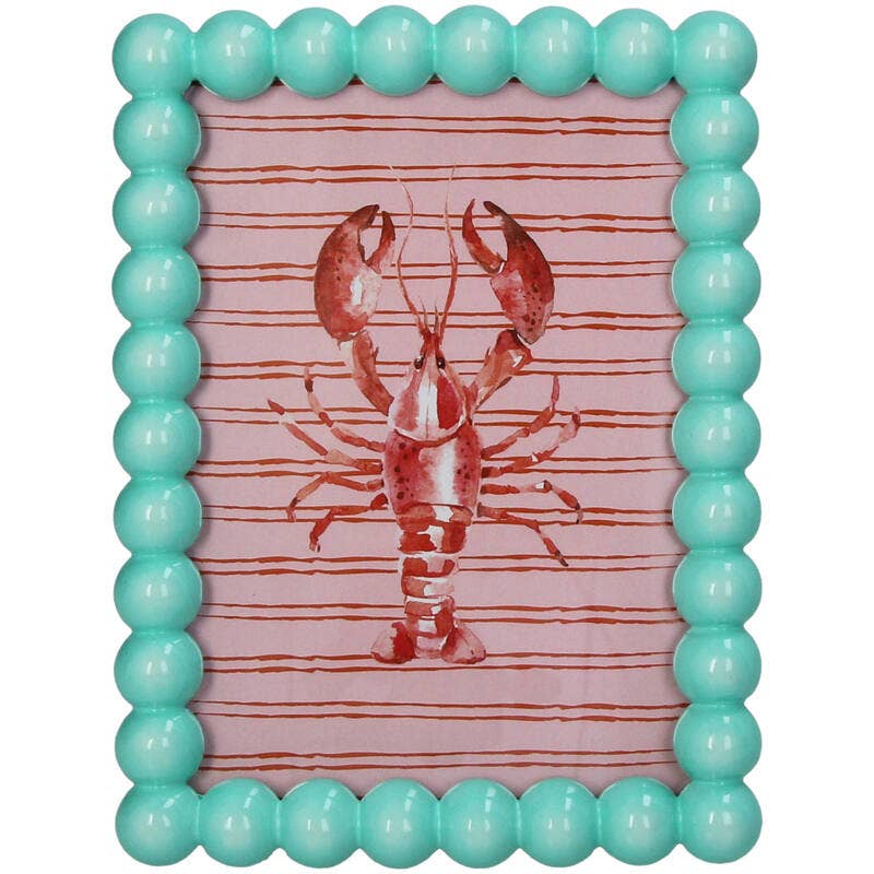 Turquoise Beaded Photo Frame
