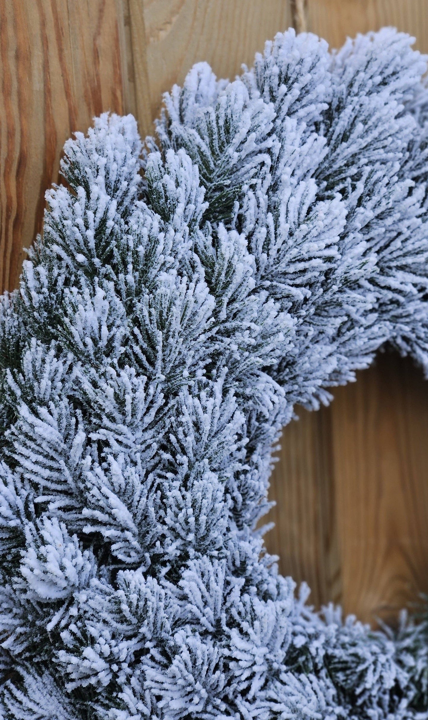 Artificial Snow Covered Christmas Wreath