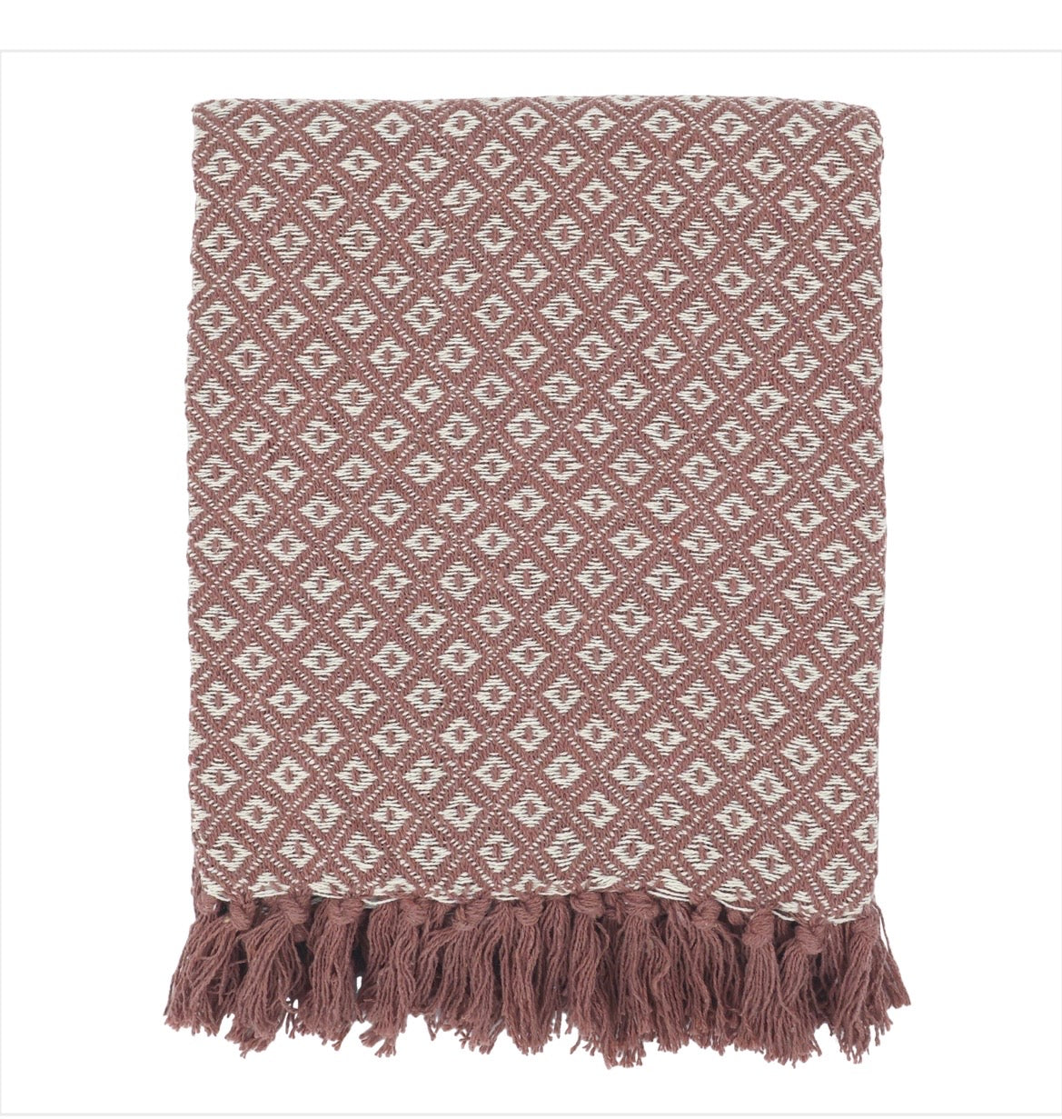Cotton Throw in Terracotta