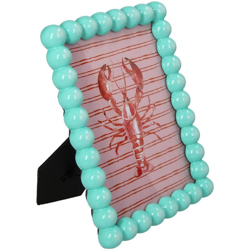 Turquoise Beaded Photo Frame