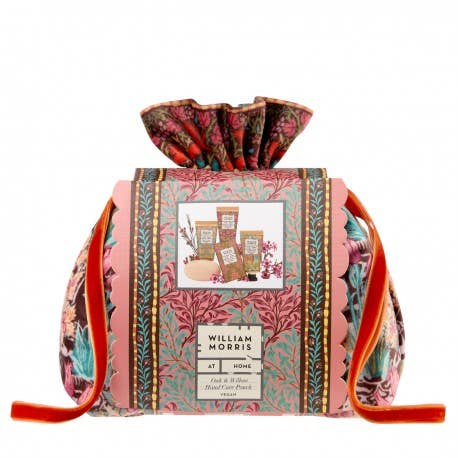 William Morris Velvet Pouch With 3 Hand Creams & Soap