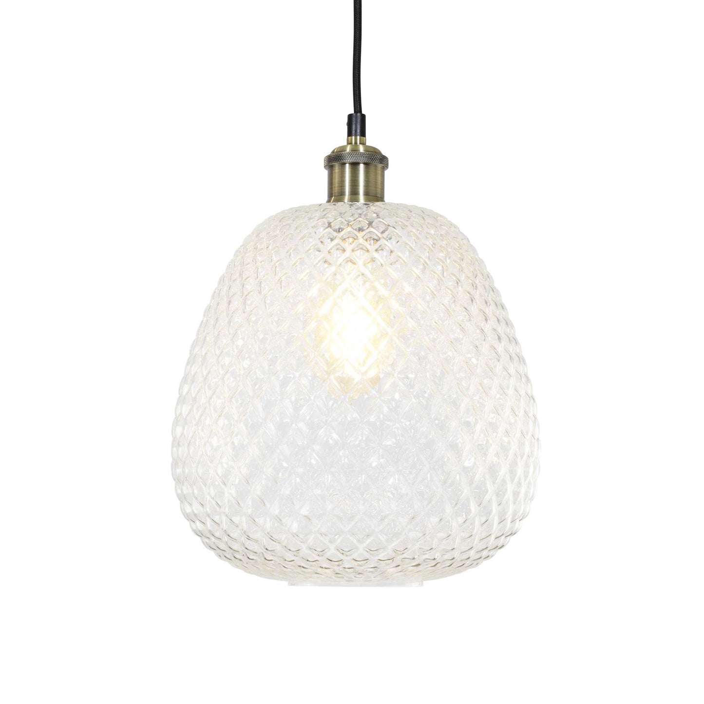 Textured Clear Glass Pendant - Genura