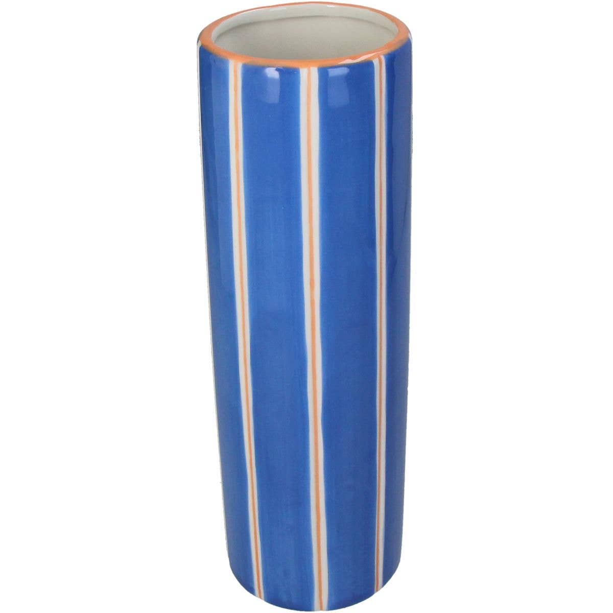 Blue Striped Vase