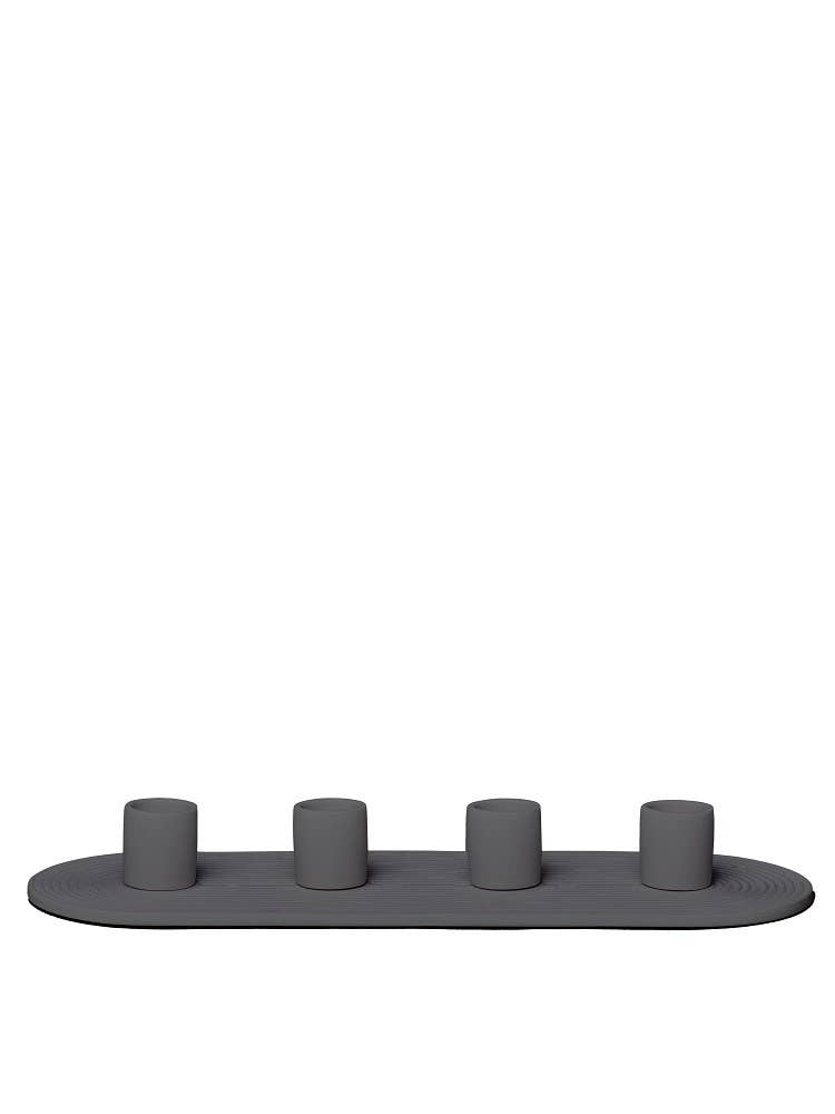 Ceramic Candle Holder in Anthracite