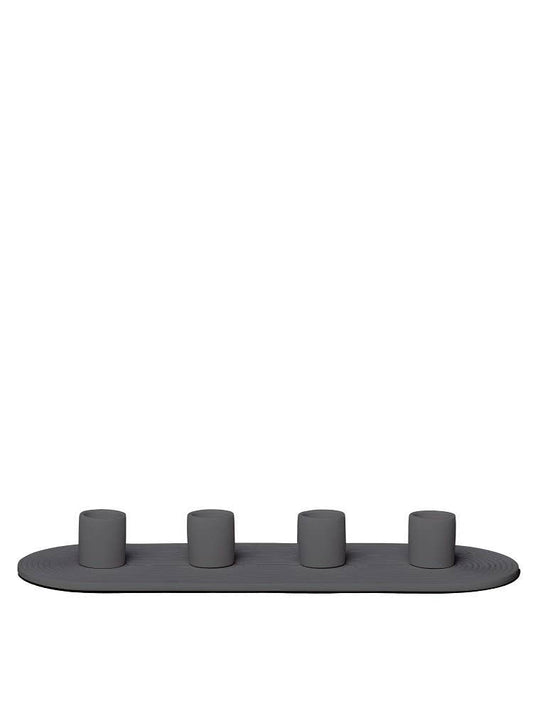Ceramic Candle Holder in Anthracite